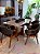 CONJUNTO MESA MARK 160X090 + 6 CADEIRAS AGATHA CINZA - Imagem 5