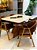 CONJUNTO MESA MARK 120X090 + 4 CADEIRAS AGATHA MARROM - Imagem 6