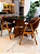 CONJUNTO MESA MARK 120X090 + 4 CADEIRAS AGATHA MARROM - Imagem 5