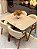 CONJUNTO MESA MARK 120X090 + 4 CADEIRAS AGATHA CREME - Imagem 4