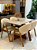 CONJUNTO MESA MARK 120X090 + 4 CADEIRAS AGATHA CREME - Imagem 5