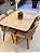 CONJUNTO MESA MARK 120X090 + 4 CADEIRAS MARK MODELO 30 CREME - Imagem 6