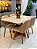 CONJUNTO MESA MARK 120X090 + 4 CADEIRAS MARK MODELO 30 CREME - Imagem 2