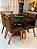 CONJUNTO MESA MARK 120X090 + 4 CADEIRAS MARK MODELO 32 MARROM - Imagem 5
