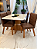 CONJUNTO MESA MARK 120X090 + 4 CADEIRAS MARK MODELO 32 MARROM - Imagem 4