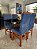 CONJUNTO MESA MARK 120X090 NOGUEIRA + 4 CADEIRAS MARK MODELO 19 AZUL ROYAL - Imagem 6