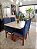 CONJUNTO MESA MARK 120X090 NOGUEIRA + 4 CADEIRAS MARK MODELO 19 AZUL ROYAL - Imagem 2