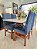 CONJUNTO MESA MARK 120X090 NOGUEIRA + 4 CADEIRAS MARK MODELO 19 AZUL ROYAL - Imagem 4