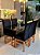 CONJUNTO MESA MARK 120X090 NOGUEIRA + 4 CADEIRAS MARK MODELO 19 PRETO - Imagem 1