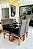 CONJUNTO MESA MARK 120X090 NOGUEIRA + 4 CADEIRAS MARK MODELO 19 GRAFITE - Imagem 1