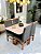 CONJUNTO MESA MARK 120X090 NOGUEIRA + 4 CADEIRAS MARK MODELO 19 GRAFITE - Imagem 2
