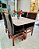 CONJUNTO MESA MARK 120X090 NOGUEIRA + 4 CADEIRAS MARK MODELO 19 MARROM - Imagem 4
