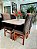 CONJUNTO MESA MARK 120X090 NOGUEIRA + 4 CADEIRAS MARK MODELO 19 MARROM - Imagem 2