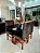 CONJUNTO MESA MARK 120X090 NOGUEIRA + 4 CADEIRAS MARK MODELO 19 MARROM - Imagem 1