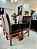 CONJUNTO MESA MARK 120X090 NOGUEIRA + 4 CADEIRAS MARK MODELO 19 MARROM - Imagem 5