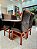 CONJUNTO MESA MARK 120X090 NOGUEIRA + 4 CADEIRAS MARK MODELO 19 MARROM - Imagem 6