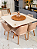 MESA MARK QUADRADA 130X130 + 6 CADEIRAS MARK 30 CREME + PRATO GIRATORIO - Imagem 2