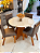 CONJUNTO MESA REDONDA MARK 110m + 4 CADEIRAS MARK MODELO 32 CINZA - Imagem 2