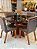 CONJUNTO MESA REDONDA MARK 110m + 4 CADEIRAS MARK MODELO 32 CINZA - Imagem 3