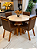 CONJUNTO MESA REDONDA MARK 110m + 4 CADEIRAS MARK MODELO 32 MARROM - Imagem 2