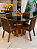 CONJUNTO MESA REDONDA MARK 110m + 4 CADEIRAS MARK MODELO 32 MARROM - Imagem 1