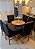 CONJUNTO MESA MARK 130X130 CANELA + 6 CADEIRAS MODELO 19 PRETO + PRATO GIRATÓRIO - Imagem 6