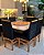 CONJUNTO MESA MARK 130X130 CANELA + 6 CADEIRAS MODELO 19 PRETO + PRATO GIRATÓRIO - Imagem 4