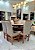 CONJUNTO MESA MARK 130X130 CANELA + 6 CADEIRAS MODELO 19 PALHA + PRATO GIRATÓRIO - Imagem 5