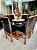 CONJUNTO MESA MARK 130X130 CANELA + 6 CADEIRAS MODELO 19 MARROM + PRATO GIRATÓRIO - Imagem 5