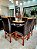 CONJUNTO MESA MARK 130X130 CANELA + 6 CADEIRAS MODELO 19 MARROM + PRATO GIRATÓRIO - Imagem 3