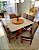 CONJUNTO MESA MARK 130X130 NOGUEIRA + 6 CADEIRAS MARK MODELO 18 CINZA - Imagem 6