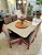 CONJUNTO MESA MARK 130X130 NOGUEIRA + 6 CADEIRAS MARK MODELO 18 CINZA - Imagem 2