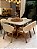 CONJUNTO MESA MARK 130X130 + 6 CADEIRAS AGATHA CREME + PRATO GIRATÓRIO - Imagem 4