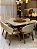 CONJUNTO MESA MARK 130X130 + 6 CADEIRAS AGATHA CREME + PRATO GIRATÓRIO - Imagem 6