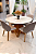 CONJUNTO MESA REDONDA MARK 110m + 4 CADEIRAS MARK MODELO 30 CINZA - Imagem 4