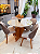 CONJUNTO MESA REDONDA MARK 110m + 4 CADEIRAS MARK MODELO 30 CINZA - Imagem 2