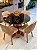 CONJUNTO MESA REDONDA MARK 110m + 4 CADEIRAS MARK MODELO 30 CREME - Imagem 1