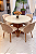 CONJUNTO MESA REDONDA MARK 110m + 4 CADEIRAS MARK MODELO 30 CREME - Imagem 4