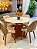 CONJUNTO MESA REDONDA MARK 110m + 4 CADEIRAS MARK MODELO 30 CREME - Imagem 2