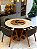 CONJUNTO MESA REDONDA MARK 1,.30m + 4 CADEIRAS AGATHA CINZA - Imagem 1