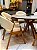 CONJUNTO MESA REDONDA AMÉLIA 135m + 6 CADEIRAS AGATHA CREME + PRATO GIRATÓRIO - Imagem 6