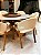 CONJUNTO MESA REDONDA AMÉLIA 135m + 6 CADEIRAS AGATHA CREME + PRATO GIRATÓRIO - Imagem 4