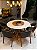 CONJUNTO MESA REDONDA AMÉLIA 135m + 6 CADEIRAS AGATHA CINZA + PRATO GIRATÓRIO - Imagem 2