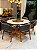CONJUNTO MESA REDONDA AMÉLIA 135m + 6 CADEIRAS AGATHA CINZA + PRATO GIRATÓRIO - Imagem 4