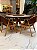 CONJUNTO MESA REDONDA AMÉLIA 135m + 6 CADEIRAS AGATHA CINZA + PRATO GIRATÓRIO - Imagem 3