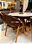 CONJUNTO MESA REDONDA AMÉLIA 135m + 6 CADEIRAS AGATHA CINZA + PRATO GIRATÓRIO - Imagem 5