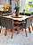 CONJUNTO MESA MARK QUADRADA 130X130 + 8 CADEIRAS MARK 32 CINZA + PRATO GIRATORIO - Imagem 4