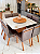 CONJUNTO MESA MARK QUADRADA 130X130 + 8 CADEIRAS MARK 32 CINZA + PRATO GIRATORIO - Imagem 2