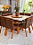CONJUNTO MESA MARK QUADRADA 130X130 + 8 CADEIRAS MARK 32 MARROM + PRATO GIRATORIO - Imagem 4