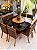CONJUNTO MESA MARK QUADRADA 130X130 + 8 CADEIRAS MARK 32 MARROM + PRATO GIRATORIO - Imagem 3